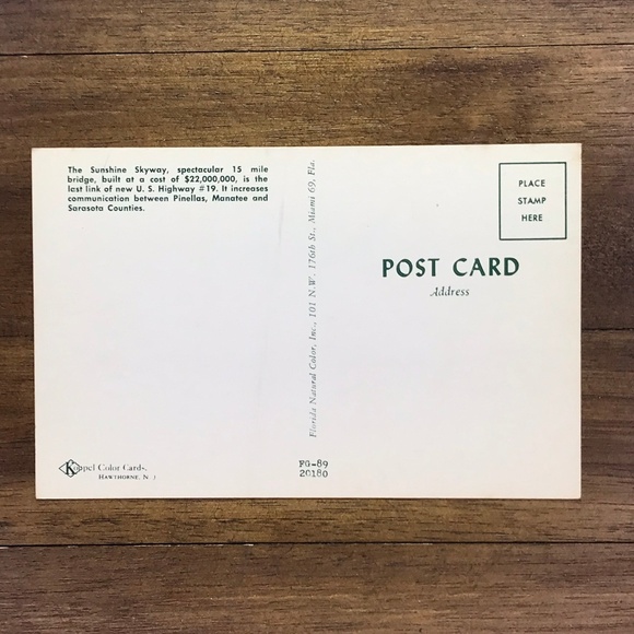 Vintage Florida Skyway Souvenir Travel Postcard - Picture 2 of 4